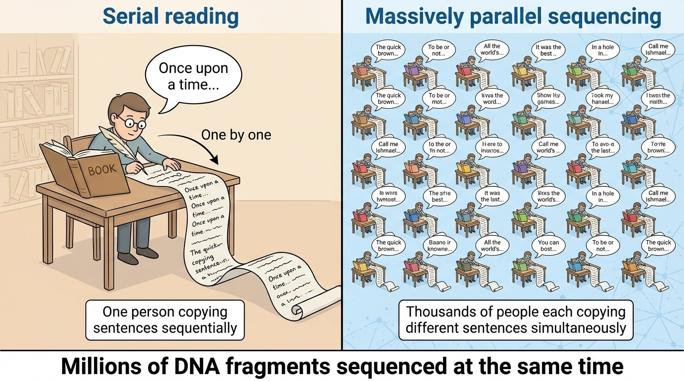 Massive parallel sequencing concept