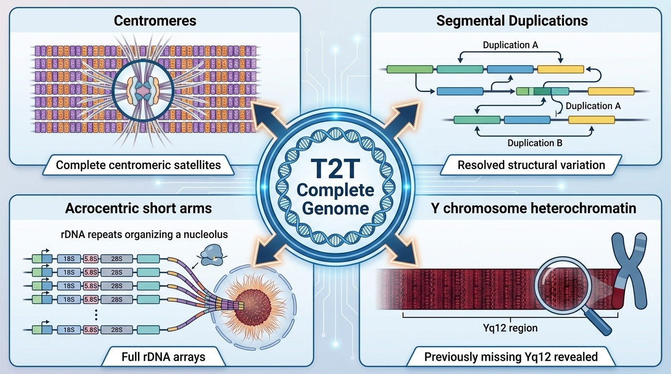 Figure 2-9: Genomic Regions Revealed by T2T Assemblies