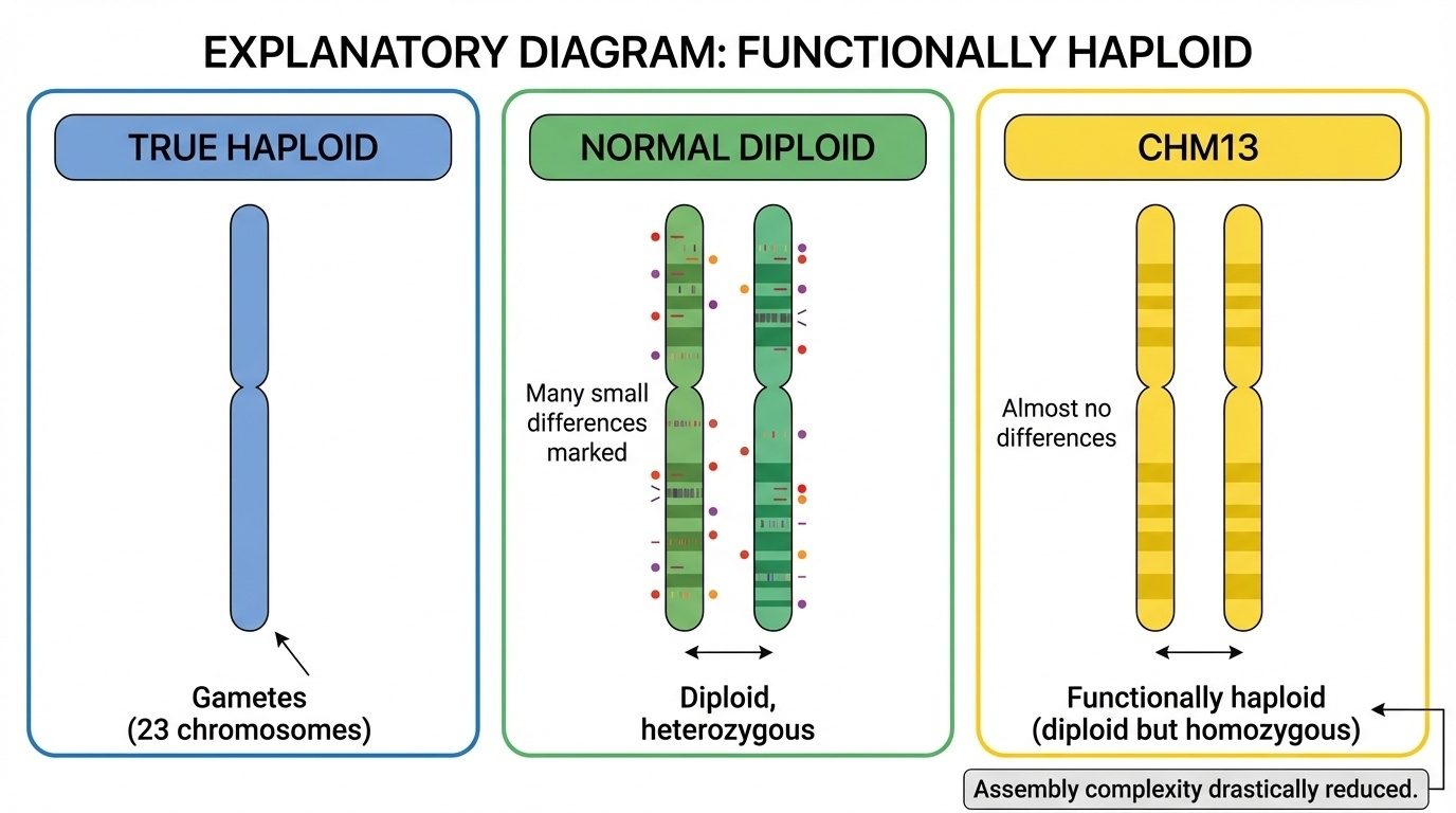 Figure 3-3: Functionally Haploid Explained