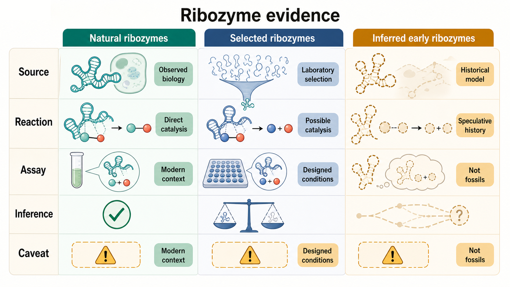 Figure 8.2. Ribozyme Evidence Ladder