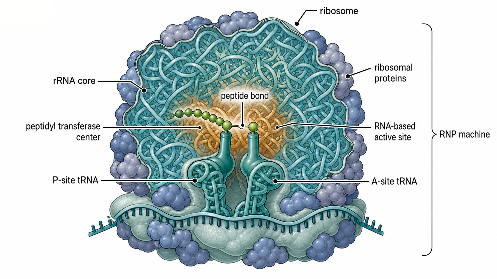 Figure 10.3. RNA Core of the Ribosome