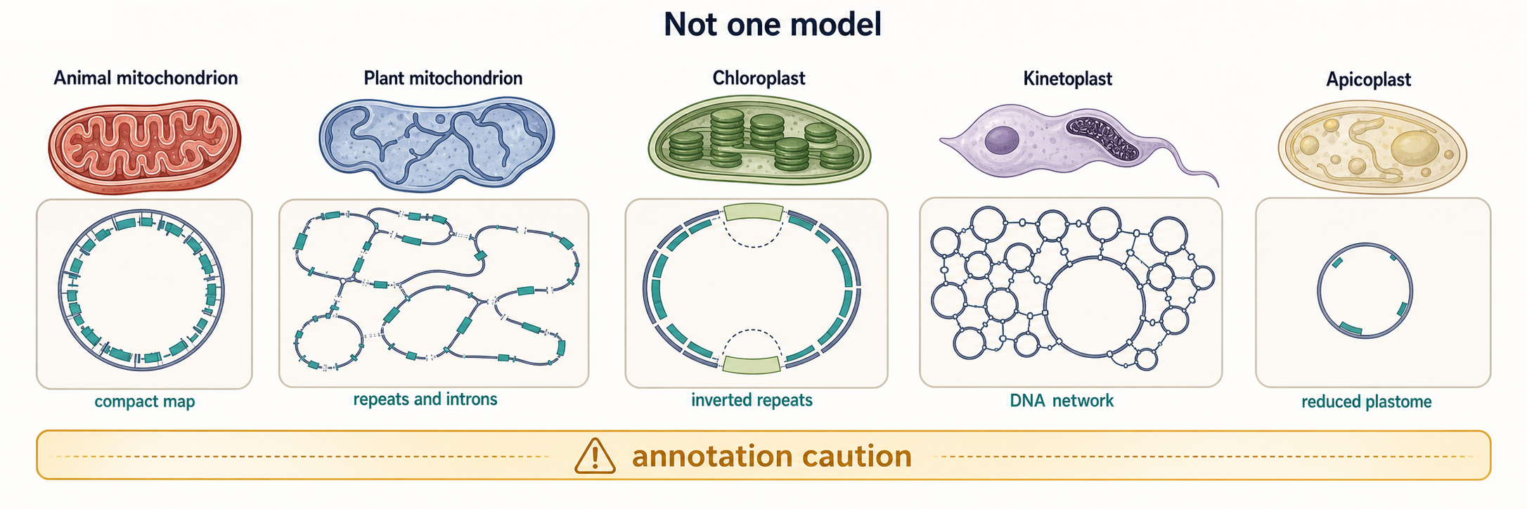 Figure 17.1. Organellar Genome Architecture Is Not One Model