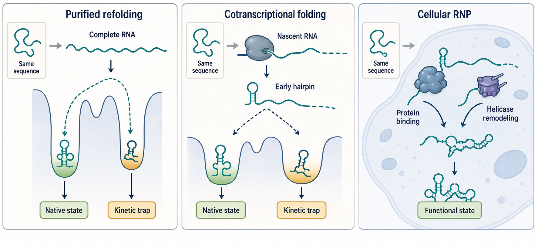 Figure 54.1. Three RNA Folding Landscapes