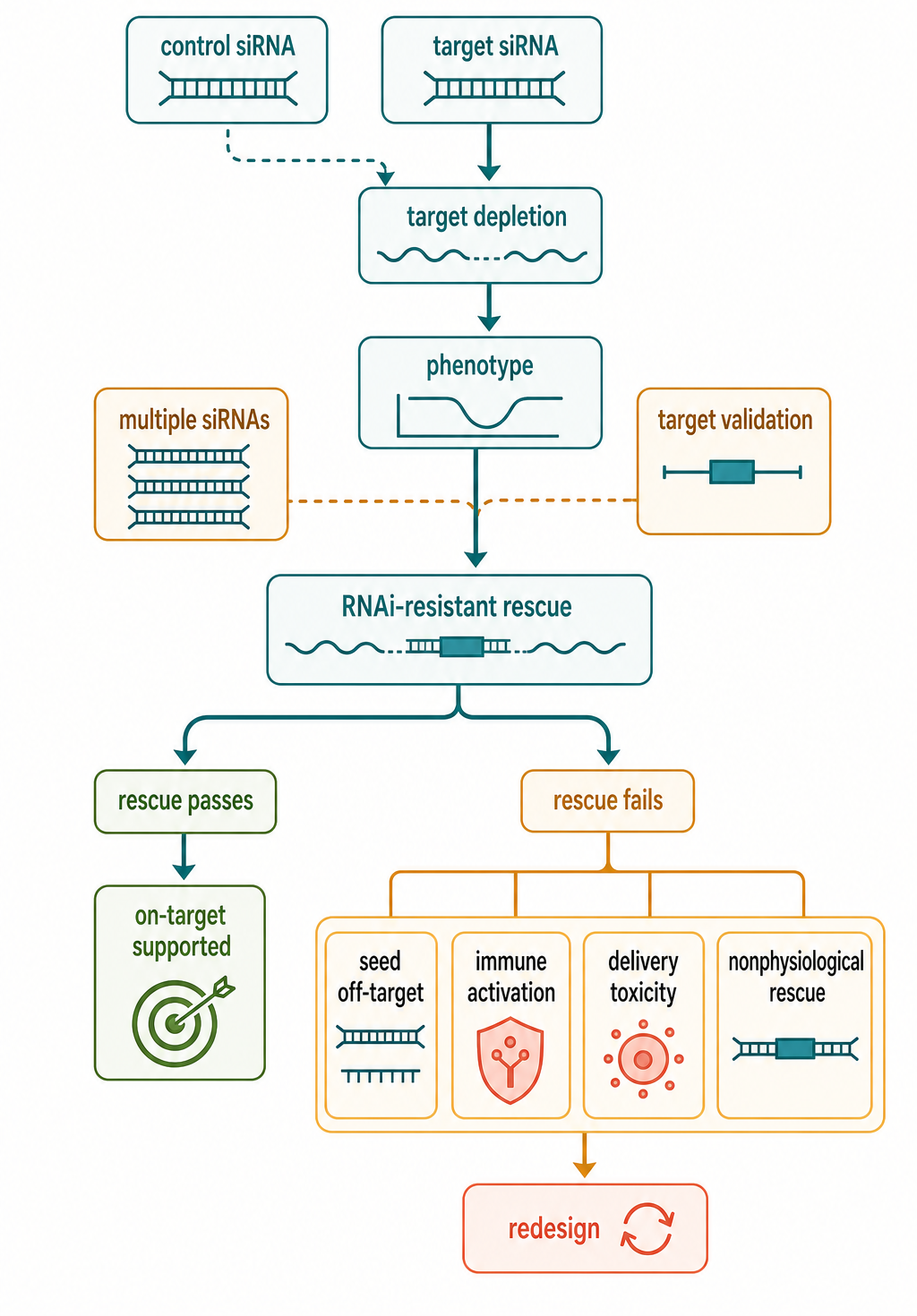 Figure 87.4. Rescue logic for RNAi phenotype interpretation