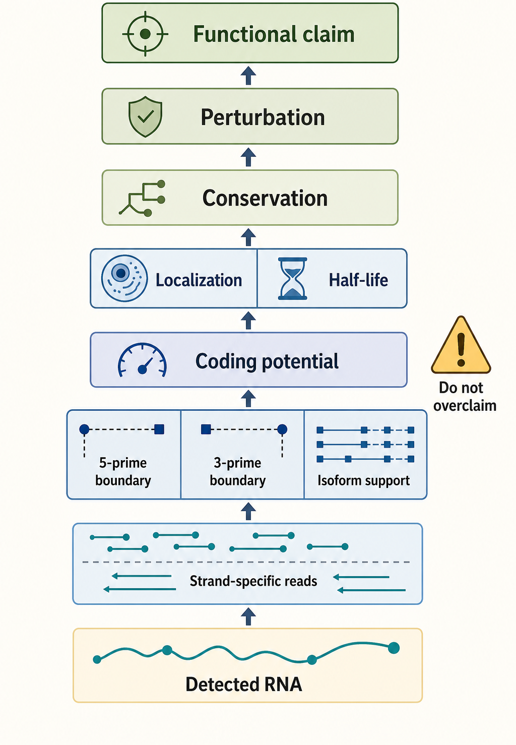 Figure 90.4. Evidence ladder for lncRNA annotation