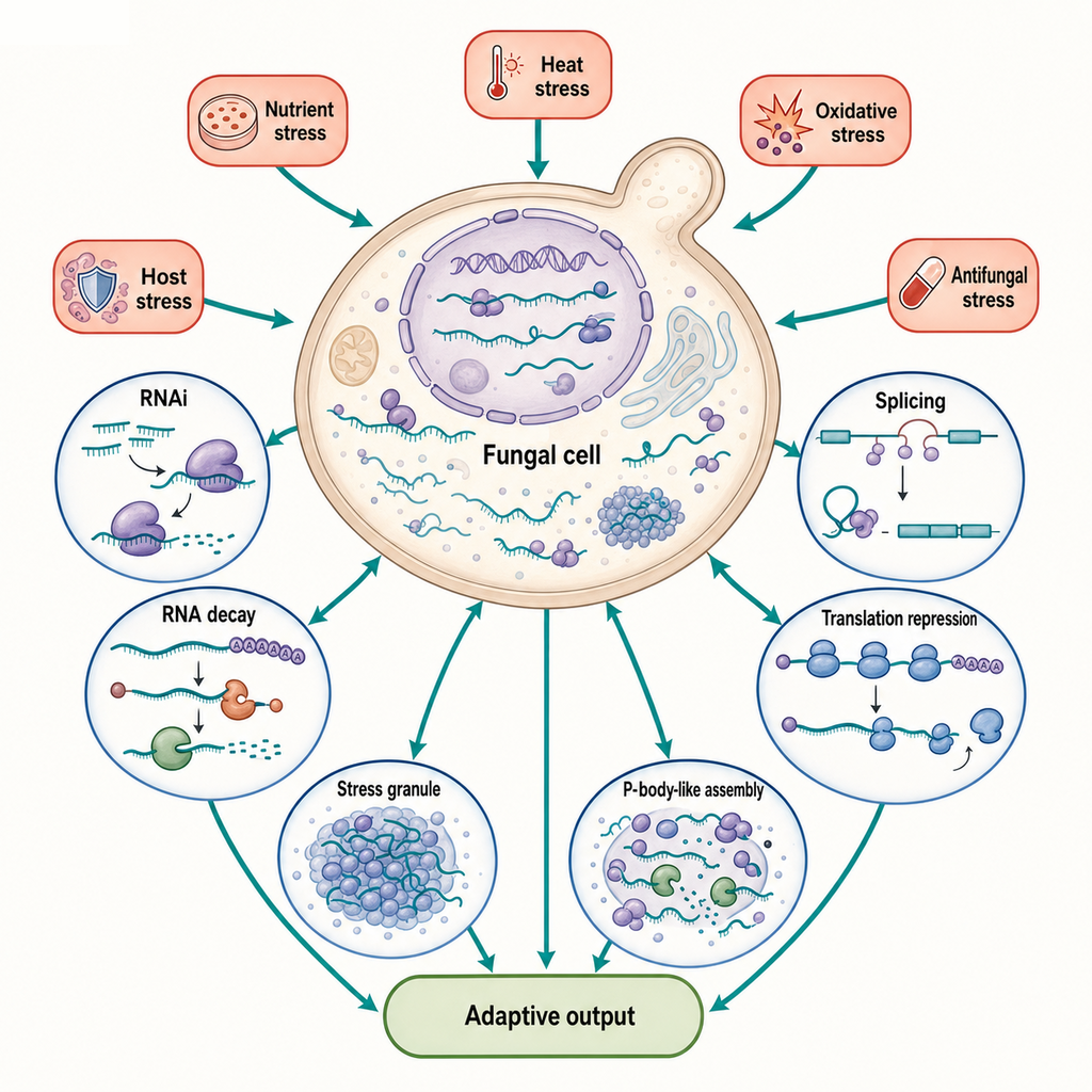 Figure 104.2. Fungal RNA regulatory network under stress
