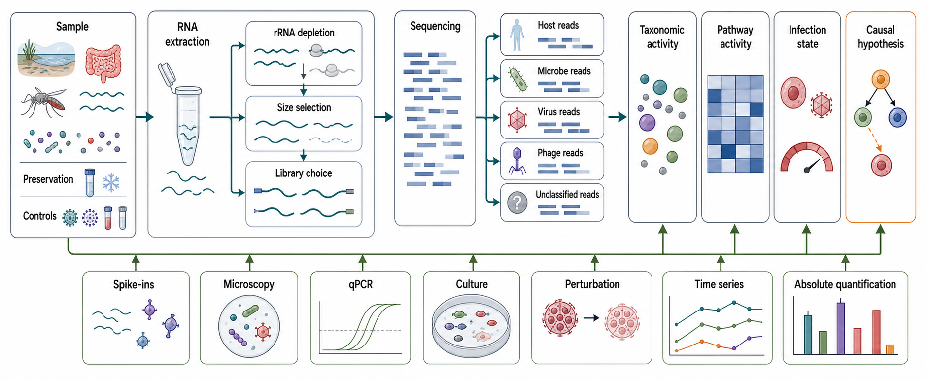 Figure 114.4. From Community or Environmental RNA Sample to Evidence-Graded Claim