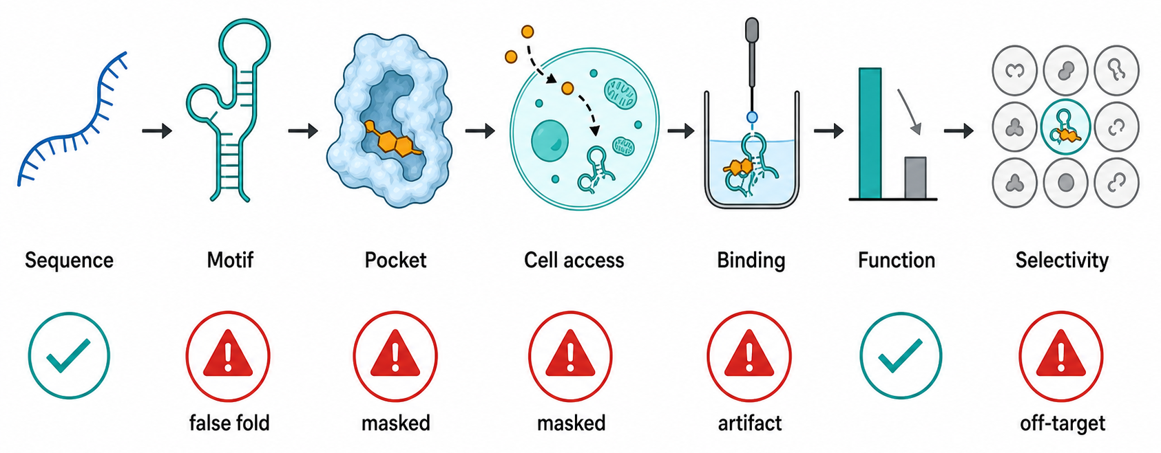 Figure 162.1. RNA ligandability as a structural and cellular evidence ladder