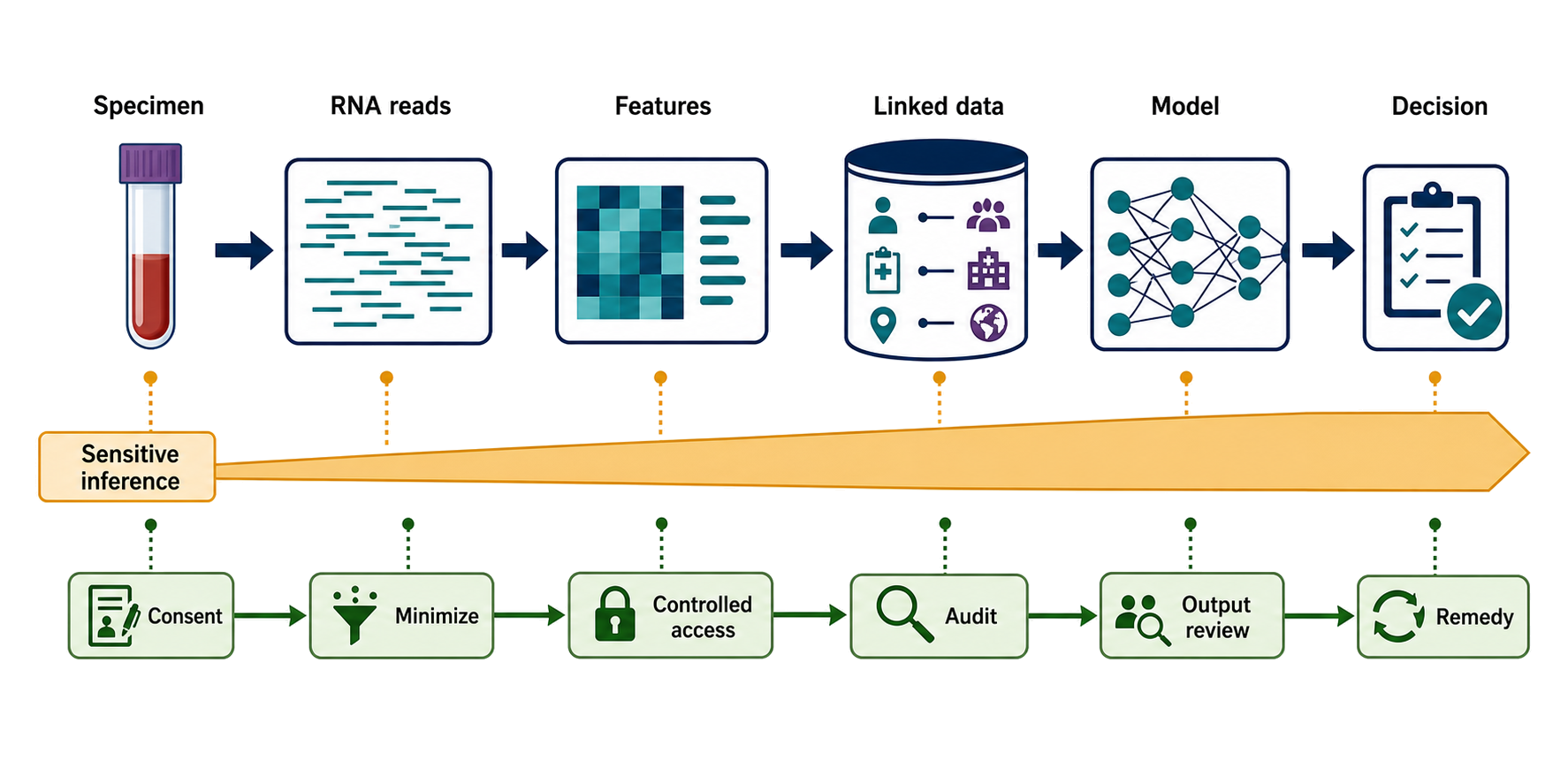 Figure 164.1. Specimen-to-inference data-governance chain