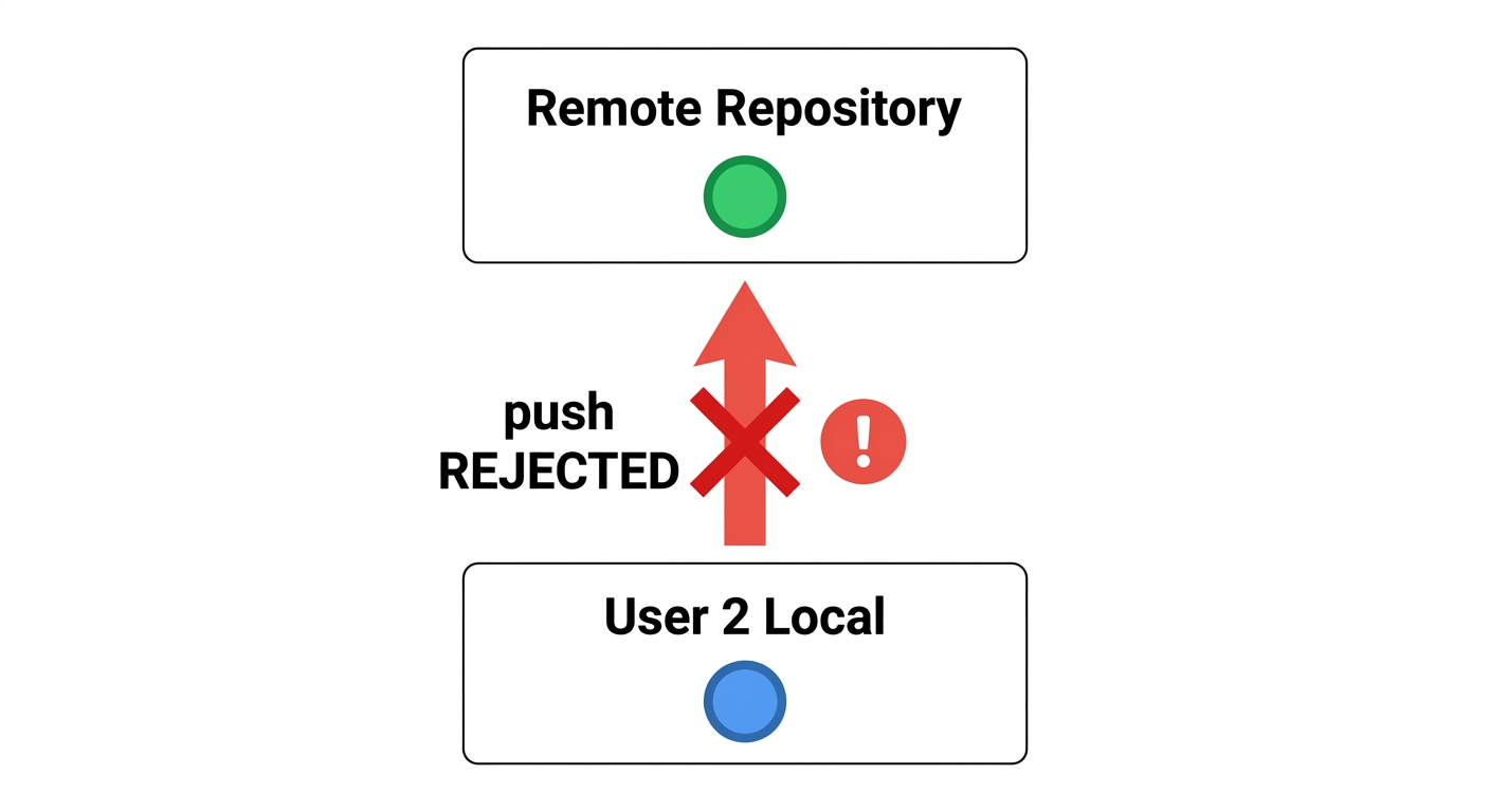 시나리오 2 다이어그램 — User2의 Push가 거부되는 모습