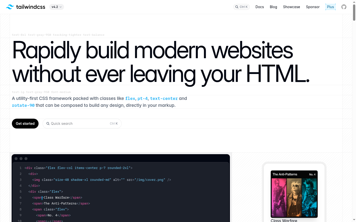 Tailwind CSS 공식 웹사이트