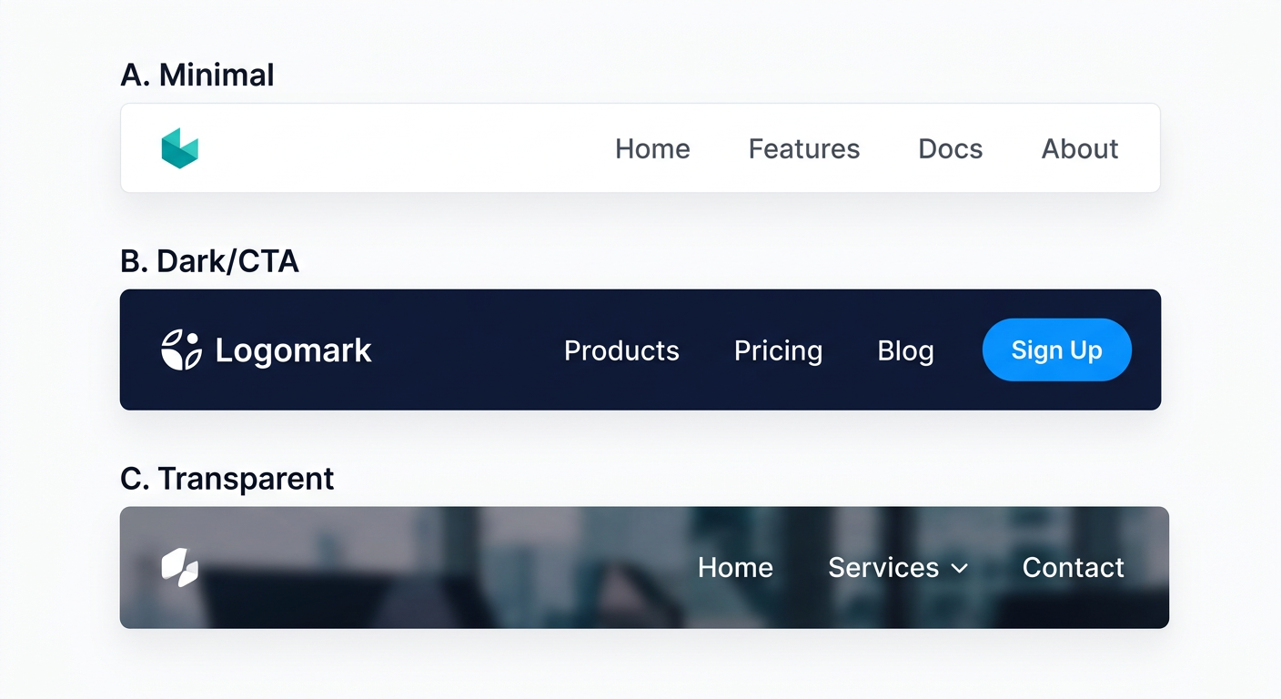 Navbar 디자인 예시
