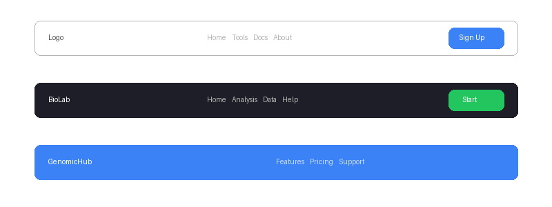 Navbar 디자인 예시